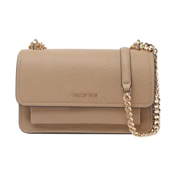 MICHAEL KORS Calfskin Shoulder Bag Crossbody Bag Large Size Women's Camel