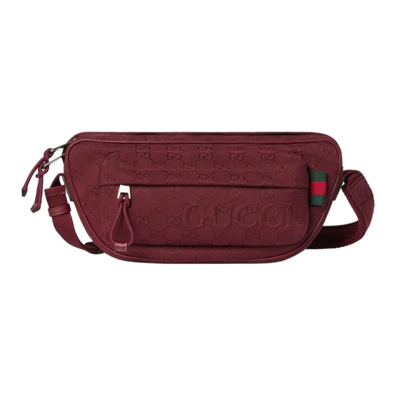GUCCI OriginalGG Canvas Bag Shoulder Bag Crossbody Bag Small Size Men's Red-0