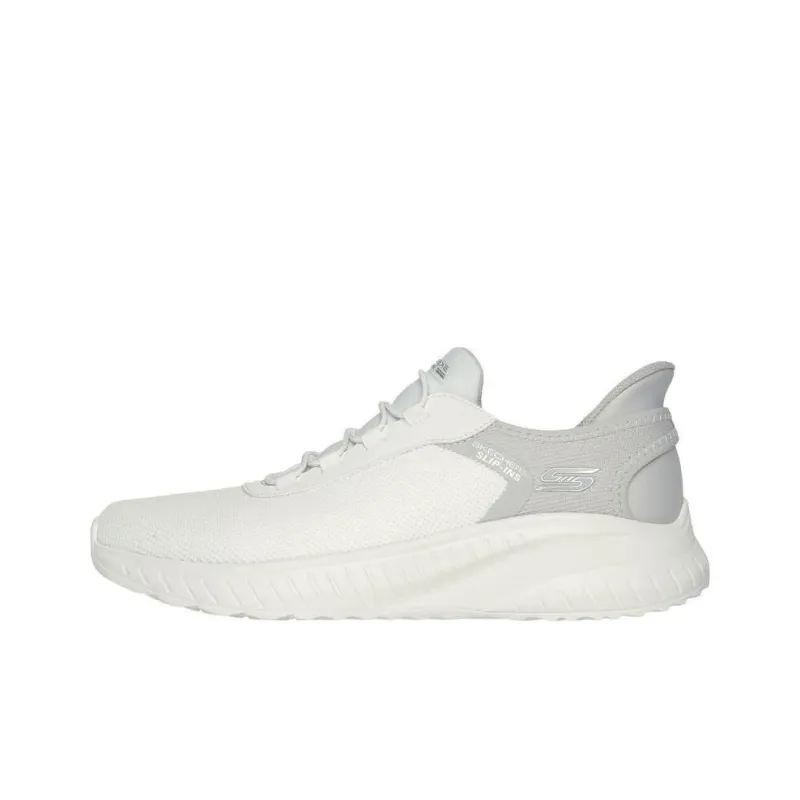 Skechers Slip Ins Slip Resistant Lightweight Wear Resistant Low Top Running Shoes Men's White Gray-0