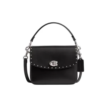 COACH Cassie Refined Calfskin Handbag, Shoulder Bag, Crossbody Bag Small Size Women's Black