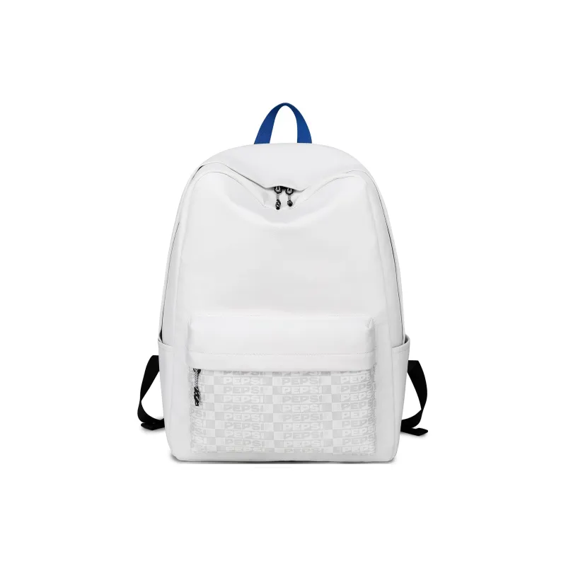 Pepsi Collaboration Water Repellent PU One Shoulder Backpack Fanny Pack Large Size Unisex Black/White-15