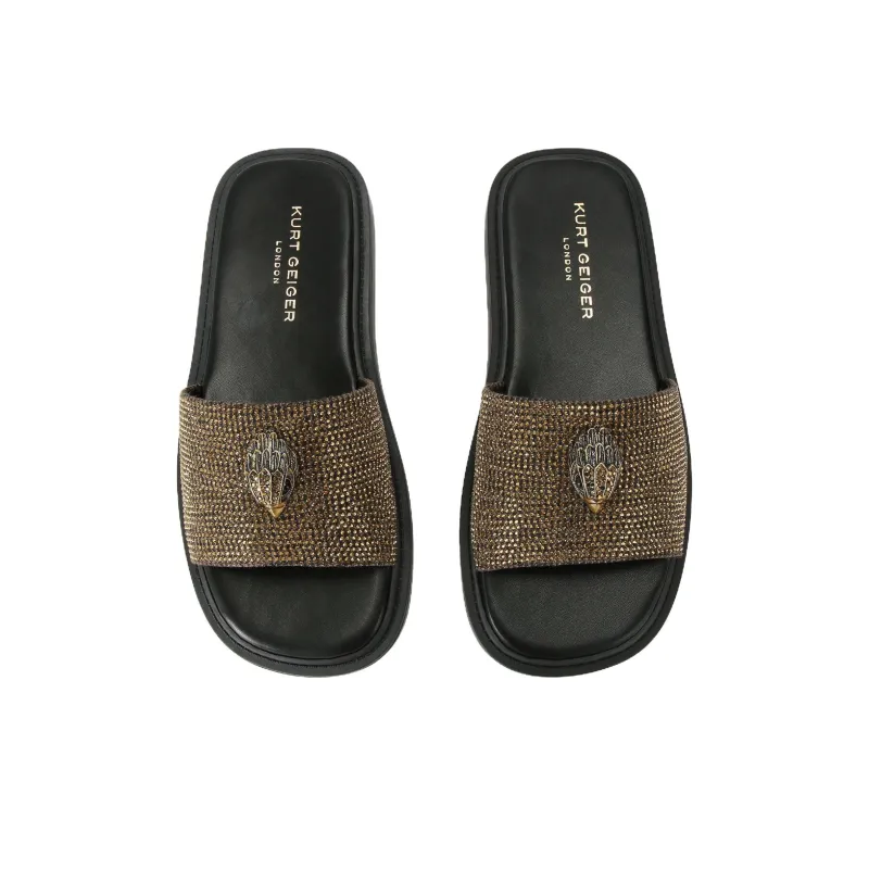 Kurt Geiger London Slide Slippers Women's Gold-4
