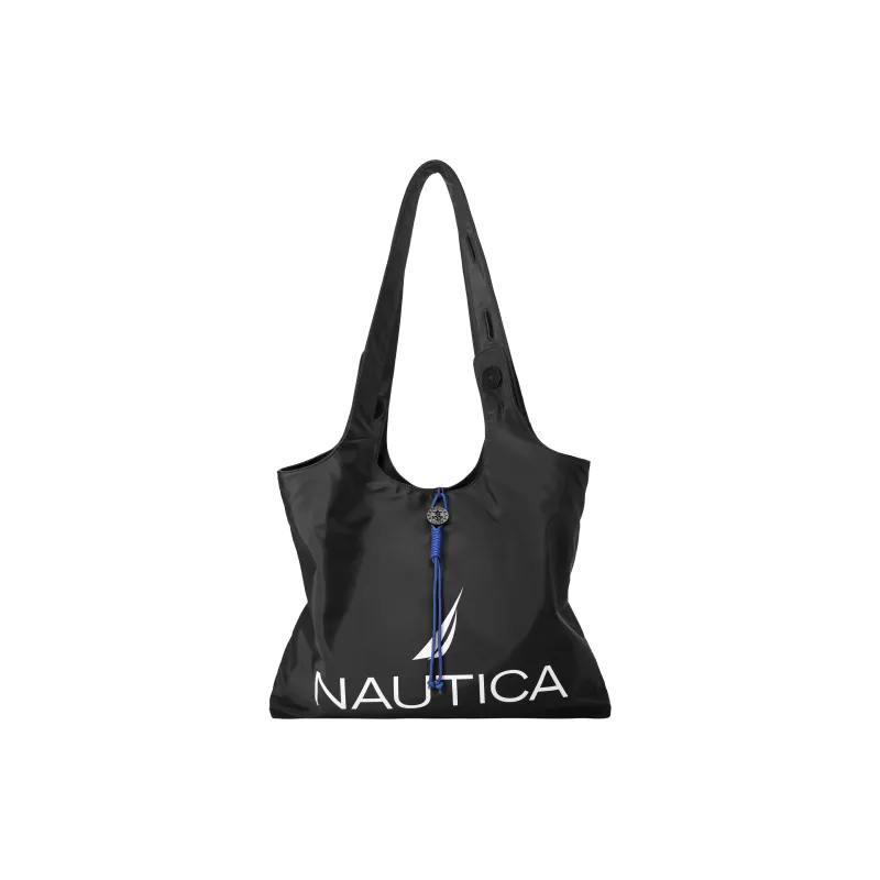 NAUTICA Nylon Tote Shopping Bag Shoulder Bag Unisex Black/Royal Blue/Brown/Purple-0