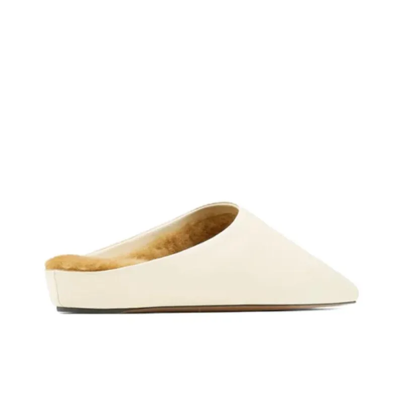 NEOUS Closed Toe Slippers 3cm Women's White-2