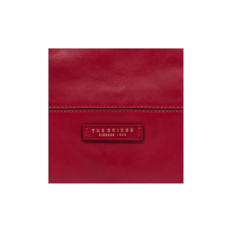 THE BRIDGE Grained Tuscany Leather Backpack Women's Red-3