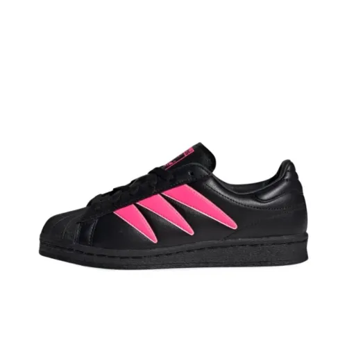 Adidas Originals Superstar Skateboard Shoes Unisex Low-Top Core Black / Transparent Pink / Sparkle Pink