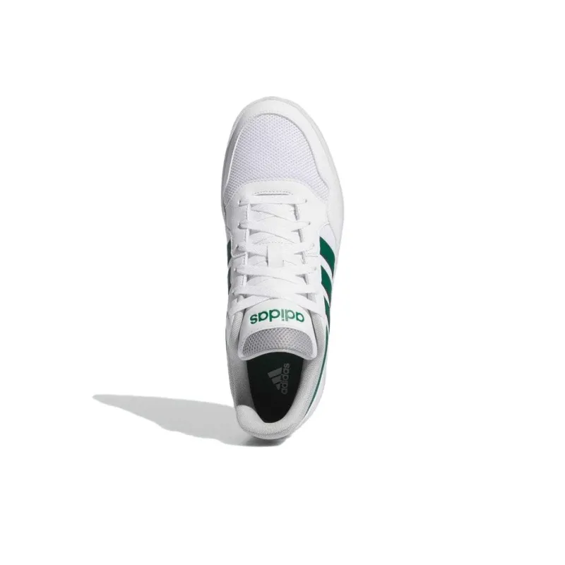 Adidas HOOPS 3.0 Summer Cushioning, Wear Resistant Low Top Skateboard Shoes Men's White Green-4