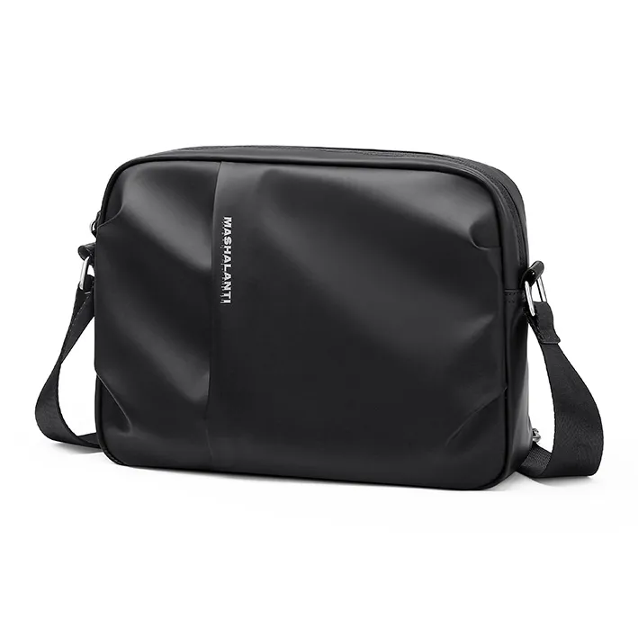 MashaLanti PU Shoulder Bag Crossbody Bag Regular Men's Black-2