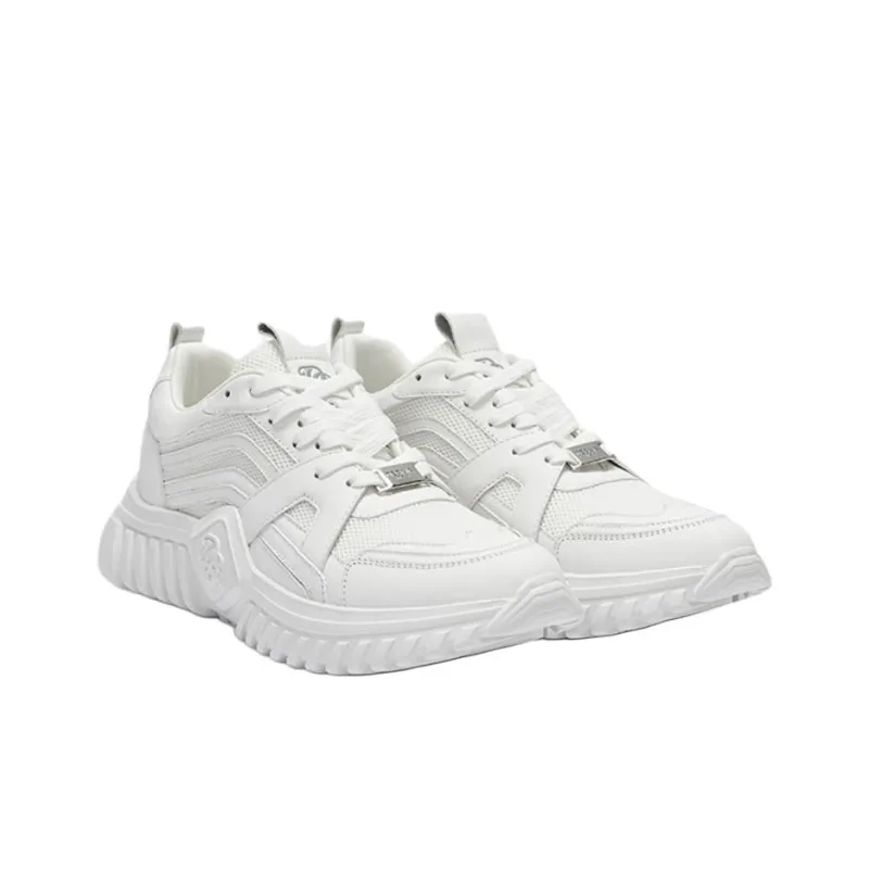 DEGAIA Low Top Casual Shoes Men's Black White, Black-2