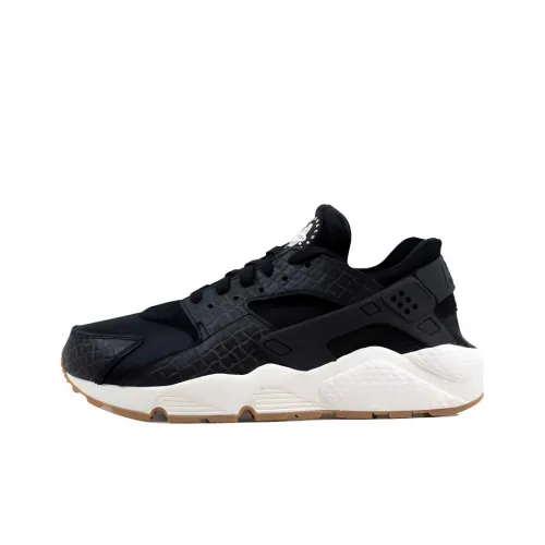 Nike Air Huarache Run Premium Black/Black Sail Gum Medium Brown Women's