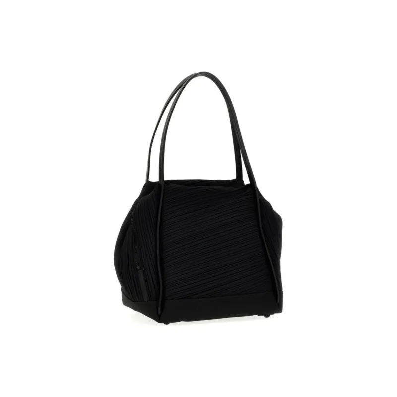 PLEATS PLEASE ISSEY MIYAKE Polyester Handbag, Shoulder Bag Women's Black-1