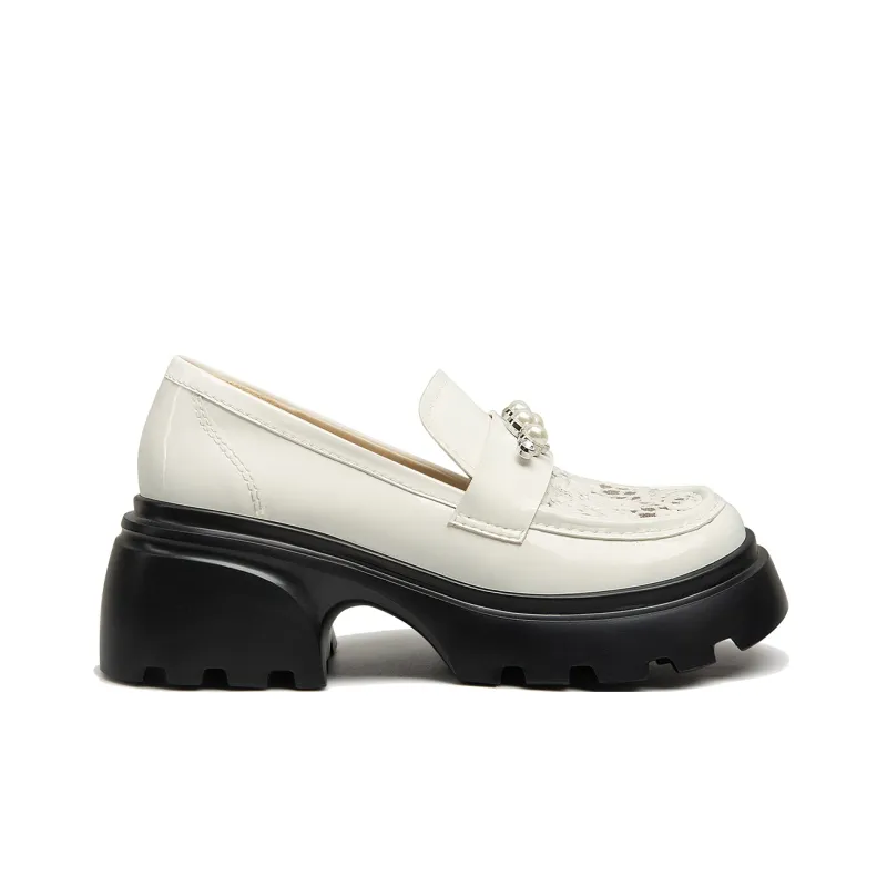 Lily Wei Loafers 6.5cm Women's White-1