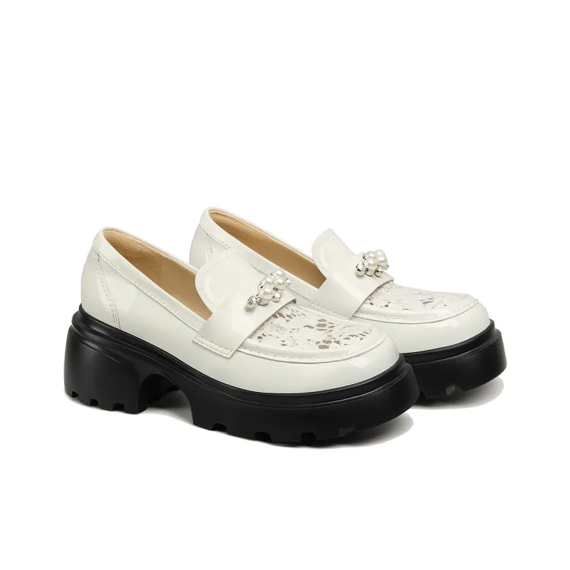 Lily Wei Loafers 6.5cm Women's White-3