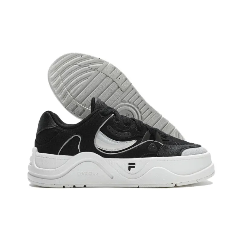 FILA FUSION 50 50 Slip Resistant Cushioning Wear Resistant Low Top Skateboard Shoes Women's Black/Lunar Rock Gray-6