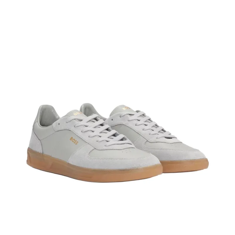 HUGO BOSS Low Top Skateboard Shoes Men's Gray-2
