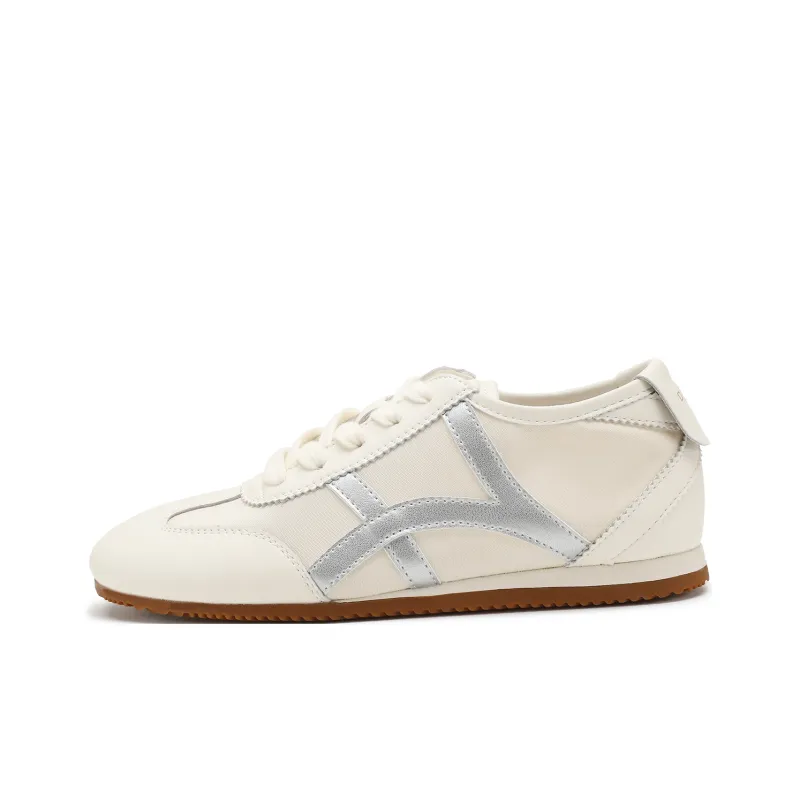 D FUSE SCANDINAVIA Skateboard Shoes Women's Low Top Beige Blue/Beige Silver/Beige Green-5