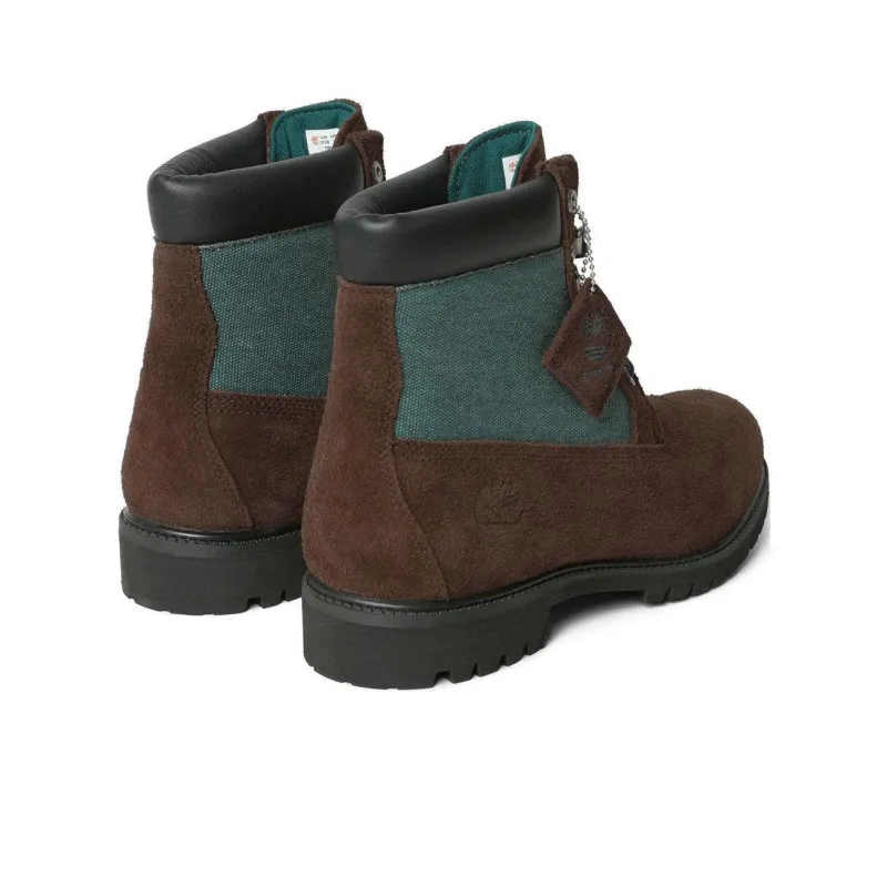 Timberland Short Martin Boot Low Heel Unisex Brown Green-1