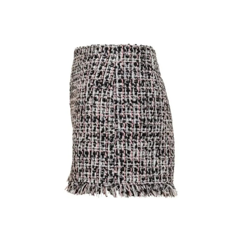 Self portrait Fringed Boucle Shorts-1
