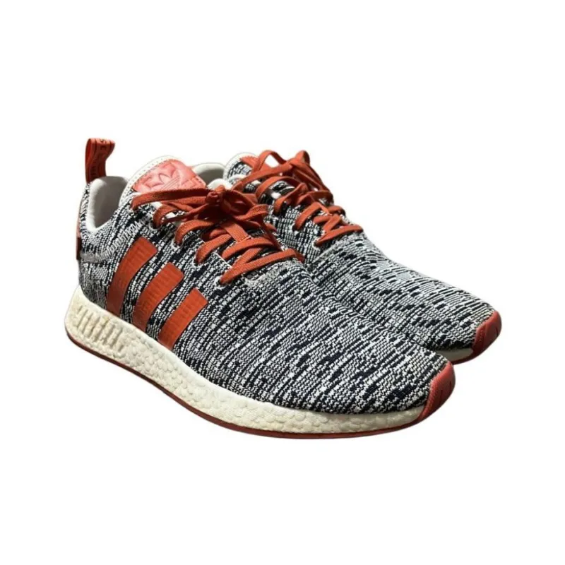 Adidas Nmd R2 White Grey Solar Red-2