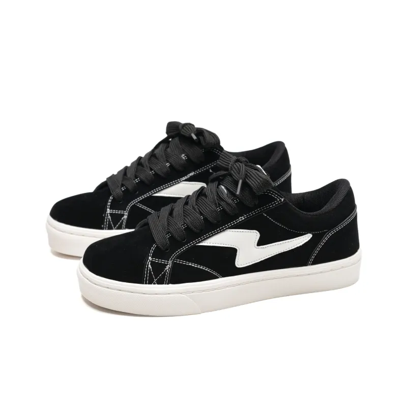 Circle Small Cushioning Coverage Lightweight Breathable Slip Resistant Low Top Canvas Shoes Unisex Black-2