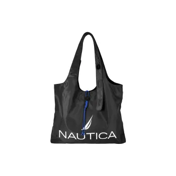 NAUTICA Nylon Tote Shopping Bag Shoulder Bag Unisex Black/Royal Blue/Brown/Purple