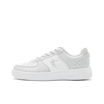 QIAODAN Skateboard Shoes Men Low Top Jordan White Gray Silver