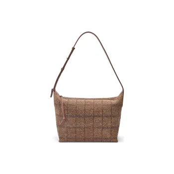 LOEWE Cubi Suede Portable Crossbody Bag, Shoulder Bag Women's Tan