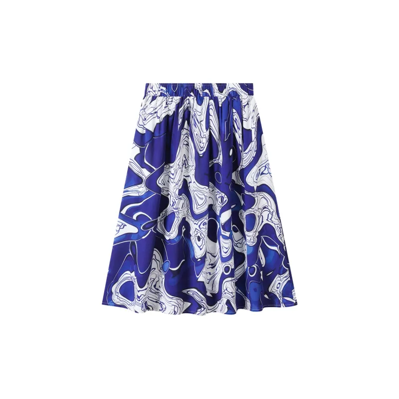 H-YXIANG Casual Long Skirts Women's Flowing Clouds-1