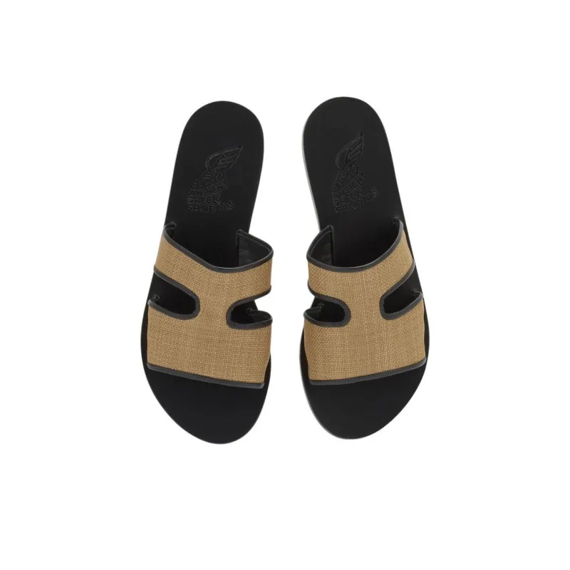 ANCIENT GREEK SANDALS Slide Slippers Women's Brown-4