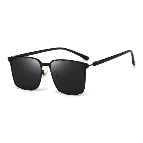 rectangle-frame tinted-lens sunglasses