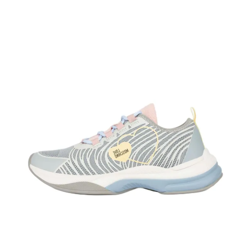 MOSCHINO Sprint Love Low-Top Casual Shoes Women's Gray-0