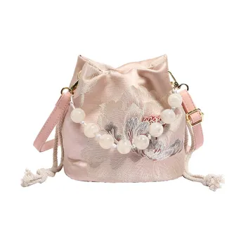 Barang Bear Polyester Bucket Bag Handbag Shoulder Bag Regular Women's Black/Pink