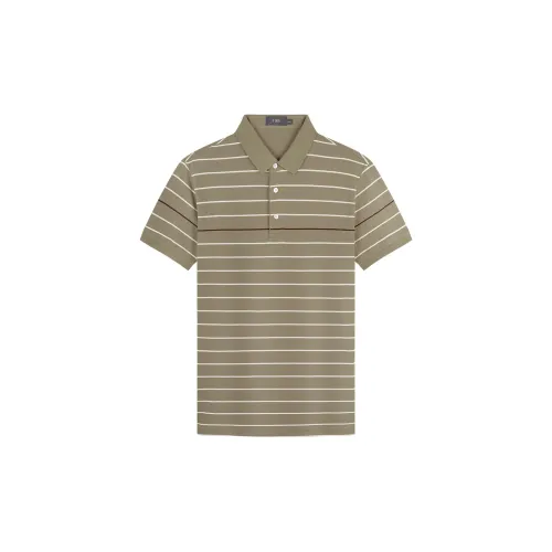 FIRS Polo Shirts Men Light Green And Beige