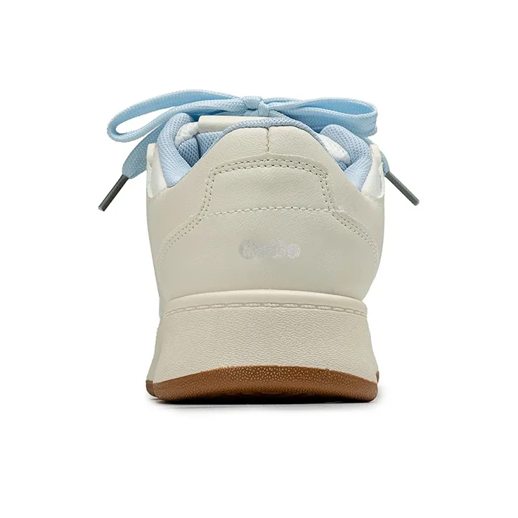 SHUXIAOBEI Anti Slip And Wear Resistant Lightweight Low Top Skateboard Shoes Unisex White Blue-3