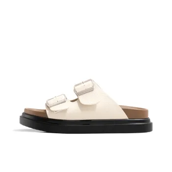 Old Meow Slide Slippers 4cm Women's White