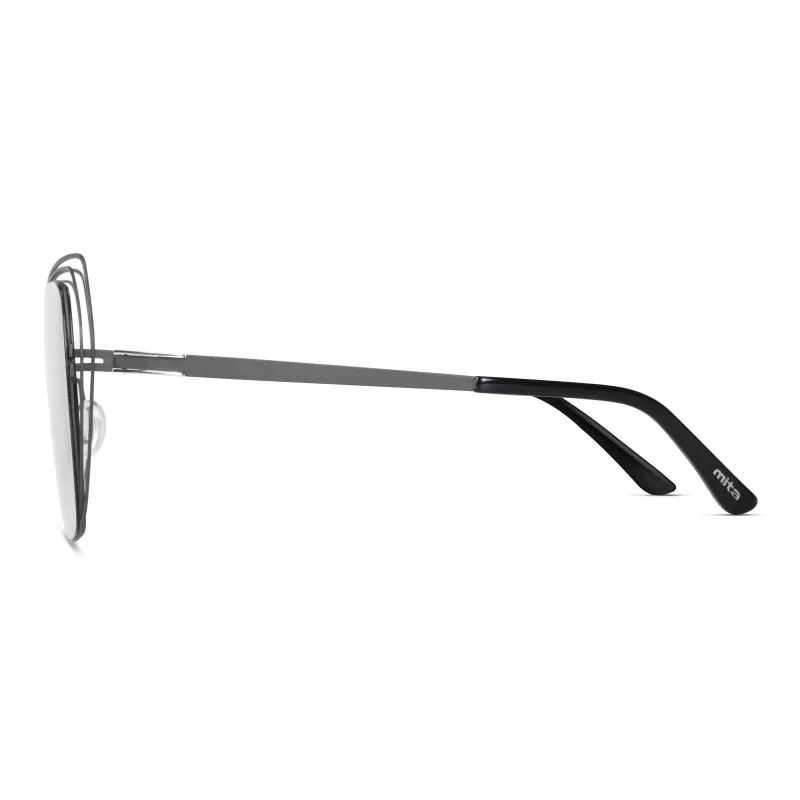 Mita Stainless Steel Irregular Shape Sunglasses Women's-5