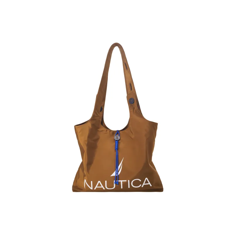 NAUTICA Nylon Tote Shopping Bag Shoulder Bag Unisex Black/Royal Blue/Brown/Purple-9