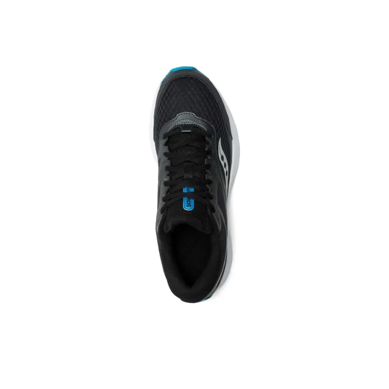 Saucony Cohesion 12 Cushioning Lightweight Low-Top Running Shoes Men's Black Blue-3