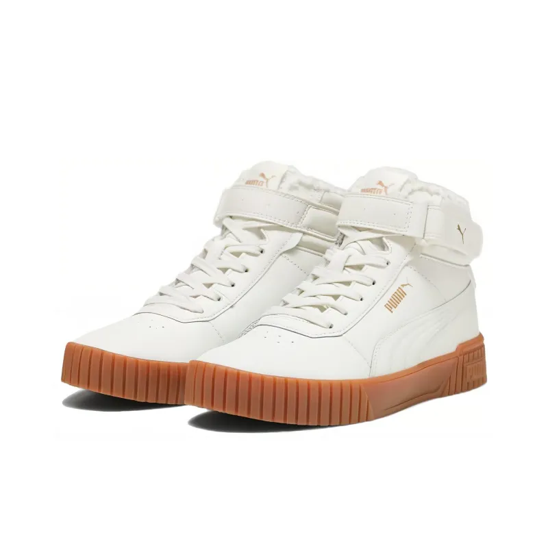PUMA Carina 2.0 2.0 Cushioning Wear-Resistant Mid-Top Casual Shoes Women's Gold-2