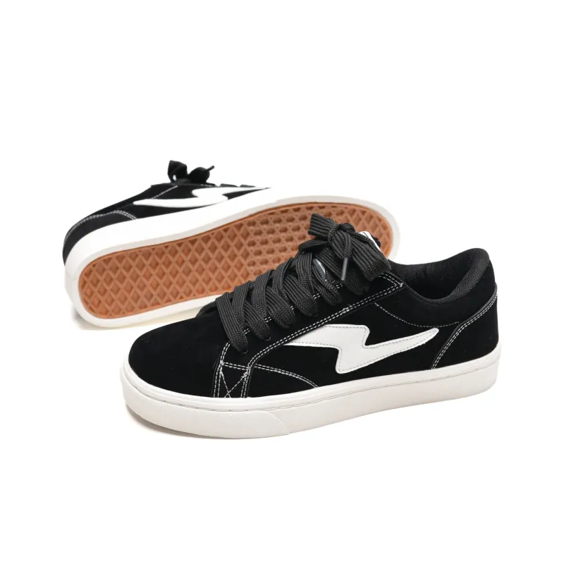 Circle Small Cushioning Coverage Lightweight Breathable Slip Resistant Low Top Canvas Shoes Unisex Black-3