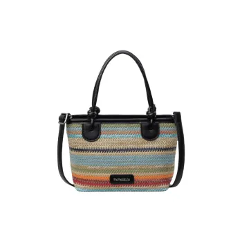 Barang Bear Straw Shoulder Bag, Crossbody Bag, Handbag Regular Women's Multicolor
