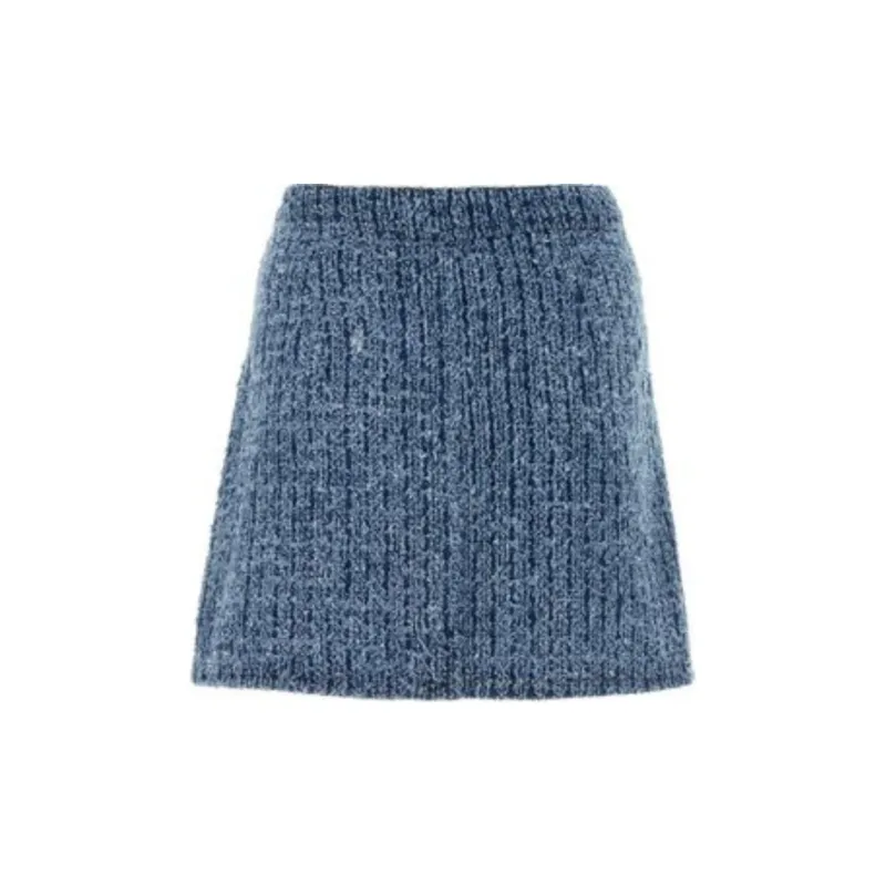 Self portrait Textured Denim Mini Skirt-1