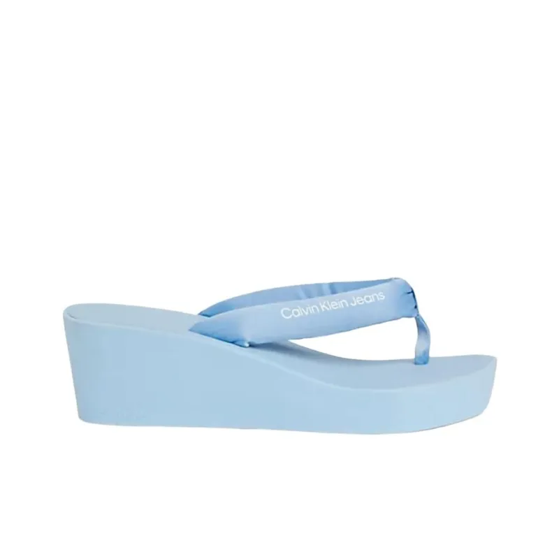 CALVIN KLEIN Slip-Resistant Flip Flops 6cm Women's Nightfall Blue-1