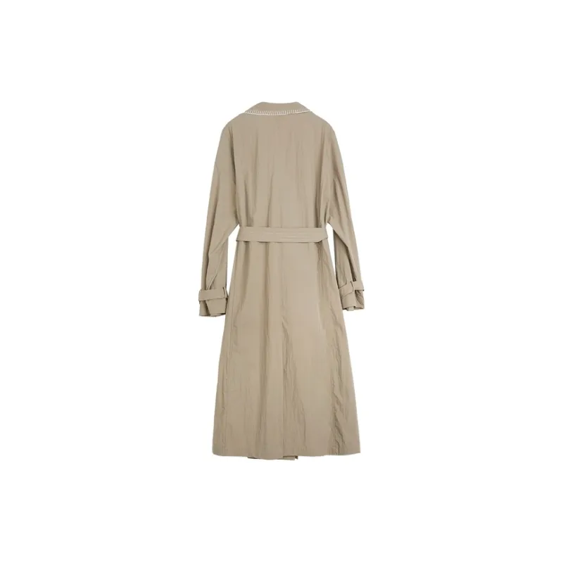ELLE Trench Coat Women's Khaki Green-1