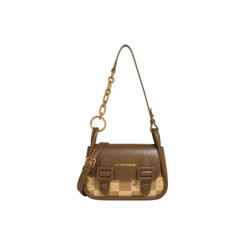 Disney Mickey Series PU Crossbody Bag Shoulder Bag Underarm Handbag Regular Women's Brown-3