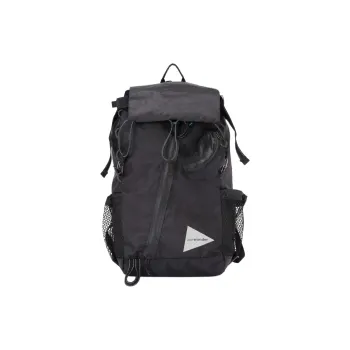 And Wander Recycled Polyester Outdoor Mountaineering Bag Backpack Unisex Black