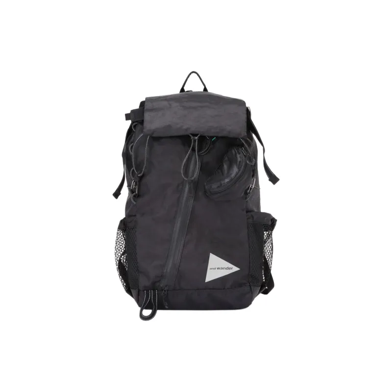 And Wander Recycled Polyester Outdoor Mountaineering Bag Backpack Unisex Black-0