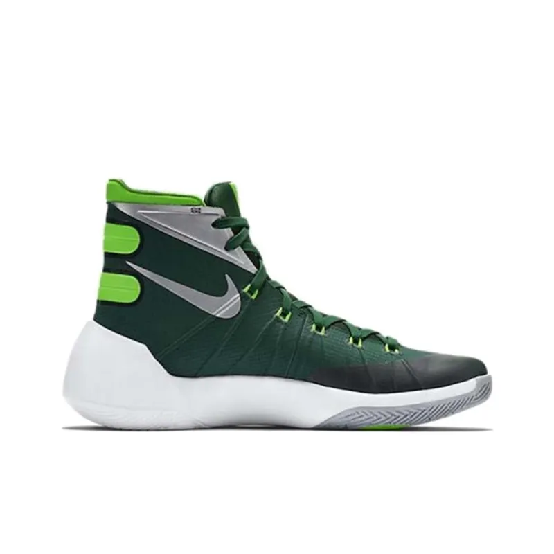 Nike Hyperdunk Cushioning High-Top Basketball Shoes Men's Green Asian Version-1