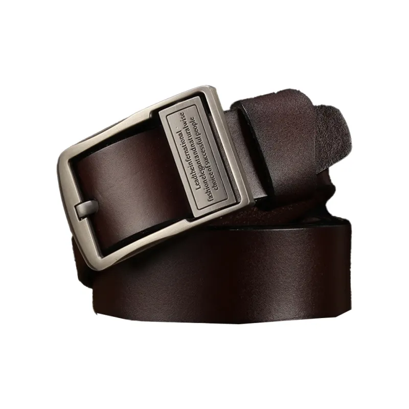 AAJF 2024 New Arrival Genuine Leather Belt Men's Genuine Leather Belt Vintage Pure Cow Leather Belt Men's-3