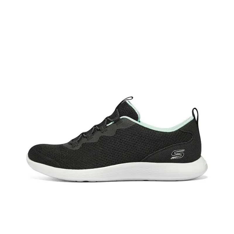 Skechers Cushioning Wear Resistant Low Top Casual Shoes Women's Black-0